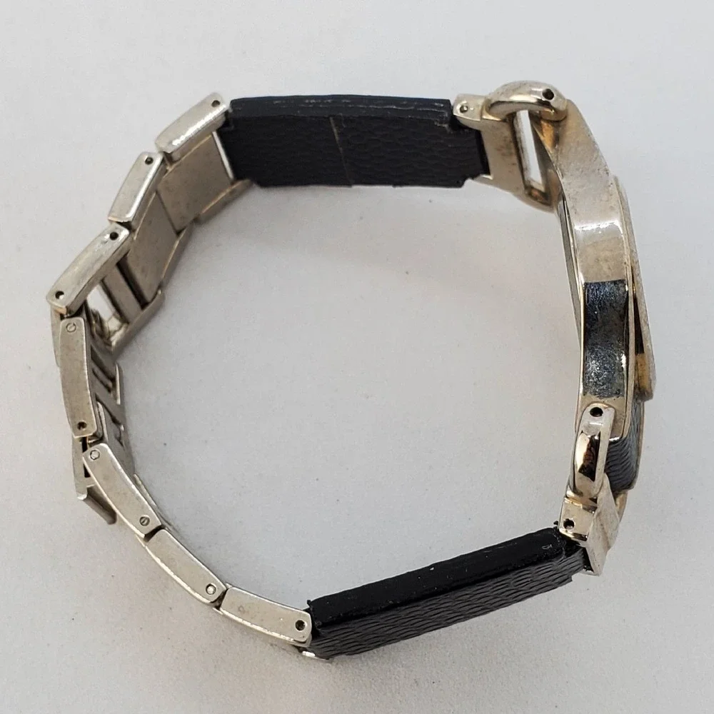 Women's Watch 30MM Gray Dial Black Gray Metal Leather Bands 7